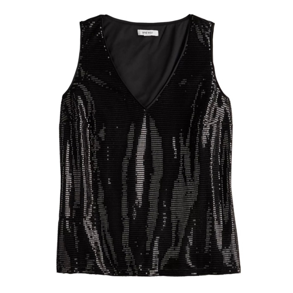 NEW Nine West‎ Sparkly V-Neck Tank